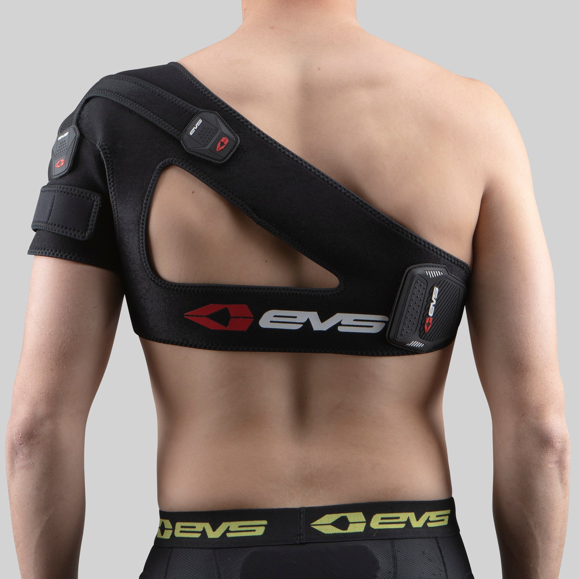 Sports Double Shoulder Brace Support Strap Wrap Belt Band Pad Support- Black